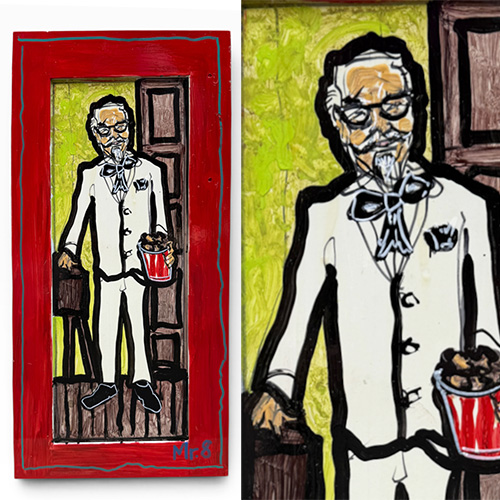 Mister 8 12x23 Colonel Saunders on Cabinet Door WP6551